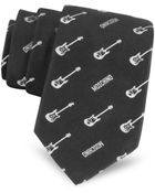 Moschino Narrow Electric Guitar Woven Silk Tie - Lyst
