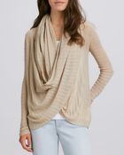 Alice + Olivia Draped Linen Sweater - Lyst