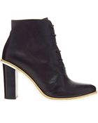 Asos White Watchtower Leather Ankle Boots - Lyst
