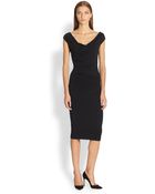 Donna Karan New York Asymmetrical Jersey Dress - Lyst