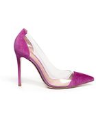 Gianvito Rossi Clear Pvc Suede Pumps - Lyst