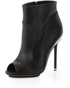 L.a.m.b. Lyssa Layered Peeptoe Bootie - Lyst