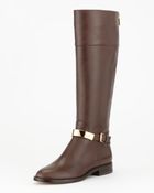 Michael Kors Morganna Leather Riding Boot - Lyst
