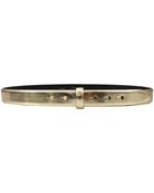 Oscar de la Renta Skinny Metallic Stud Belt - Lyst