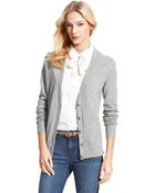 Tommy Hilfiger Vneck Colorblock Cashmere Cardigan - Lyst