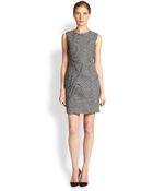 Michael Kors Tweed Jacquard Origami Dress - Lyst