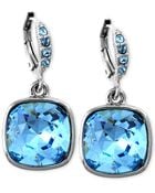 Givenchy Silvertone Blue Crystal Earrings - Lyst