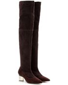 Nicholas Kirkwood Overtheknee Suede Boots - Lyst