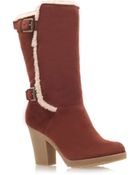 Nine West Marcela Mid Heel Calf Boots - Lyst