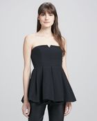 Elizabeth And James Jill Strapless Peplum Top Black - Lyst