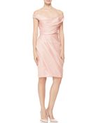 Lela Rose Draped Offshoulder Dress - Lyst
