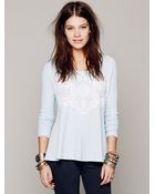 Free People Rockabilly Raglan Fairisle - Lyst