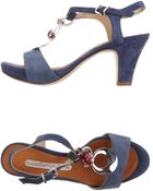Manufacture D'essai Low-Heel Blue Sandals - Lyst