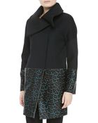 Elie Tahari Vallory Printed Calf Hair Coat - Lyst
