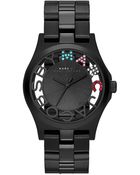 Marc By Marc Jacobs Henry Black Grey Skeleton Watch - Lyst