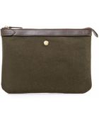 Mismo Leathertrimmed Canvas Pouch - Lyst