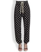 3.1 Phillip Lim Polka Dot Cotton Sweatpants - Lyst
