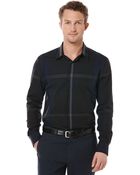 Perry Ellis Long Sleeve Window Plaid Shirt - Lyst