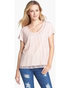 Calvin Klein Lace Blouse - Lyst