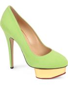 Charlotte Olympia Sweet Dolly Suede Courts - Lyst