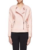 J Brand Lamb Leather Biker Jacket - Lyst