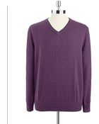 Perry Ellis V-Neck Solid Sweater - Lyst