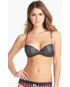 Betsey Johnson Eyelet Lace Balconette Bra - Lyst