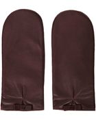 Topshop Leather Mittens - Lyst