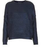Topshop Petite Knitted Foil Textured Jumper - Lyst