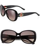 Gucci Classic Logo Round Plastic Sunglasses - Lyst