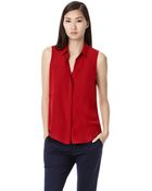 Theory Duria Shirt in Double Georgette Silk - Lyst