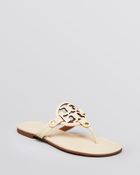 Tory Burch Logo Thong Sandals Miller - Lyst