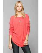 Urban Outfitters Sparkle Fade Cozy Drop Shoulder Top - Lyst