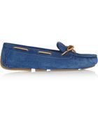 Bottega Veneta Suede Driving Shoes - Lyst