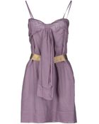 Gold Case Short Dress - Lyst