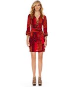Michael Kors Michael Printed Chainneck Dress - Lyst