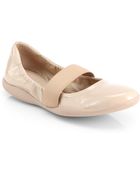 Prada Patent Leather Elasticstrap Ballet Flats - Lyst