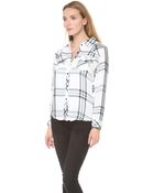 One By Kendra Button Down Shirt - Lyst