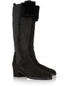 Oscar de la Renta Moritz Suede Knee Boots - Lyst