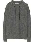T By Alexander Wang Hooded Knitted Sweater - Lyst