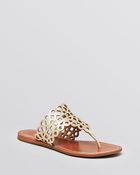 Tory Burch Flat Thong Sandals Davy - Lyst