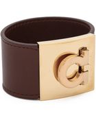 Ferragamo Wide Gancio Cuff Bracelet - Acero - Lyst