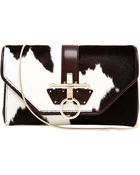 Givenchy Obsedia Ponyskin and Leather Clutch Bag - Lyst