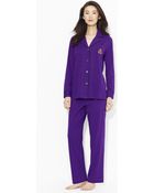 Lauren by Ralph Lauren Tartancollar Pajama Set - Lyst