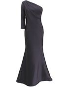 Oscar de la Renta One Shoulder Fishtail Gown - Lyst
