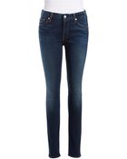 7 For All Mankind Mid Rise Skinny Jeans - Lyst