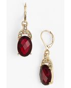 Anne Klein Stone Drop Earrings - Lyst