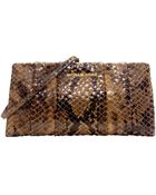 MICHAEL Michael Kors Daria Pleated Leather Clutch - Lyst