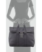 3.1 Phillip Lim 31hour Foldover Pebbled Tote Bag Black - Lyst