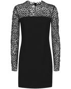 Christopher Kane Crepe and Crackle Long Sleeve Dress - Lyst